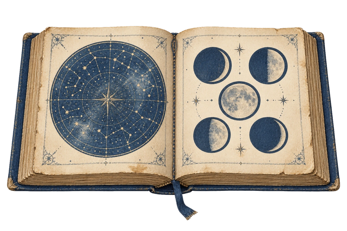 開いた星図帳