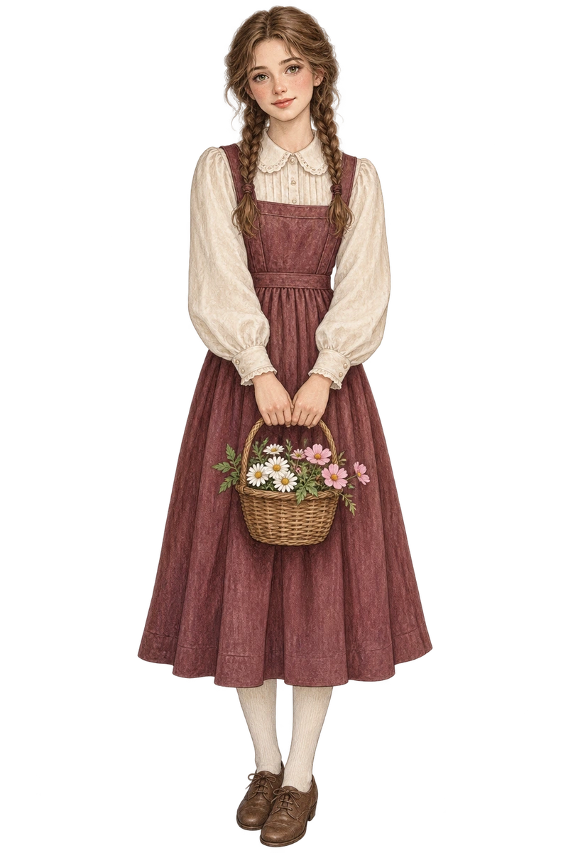 花籠を持つ少女