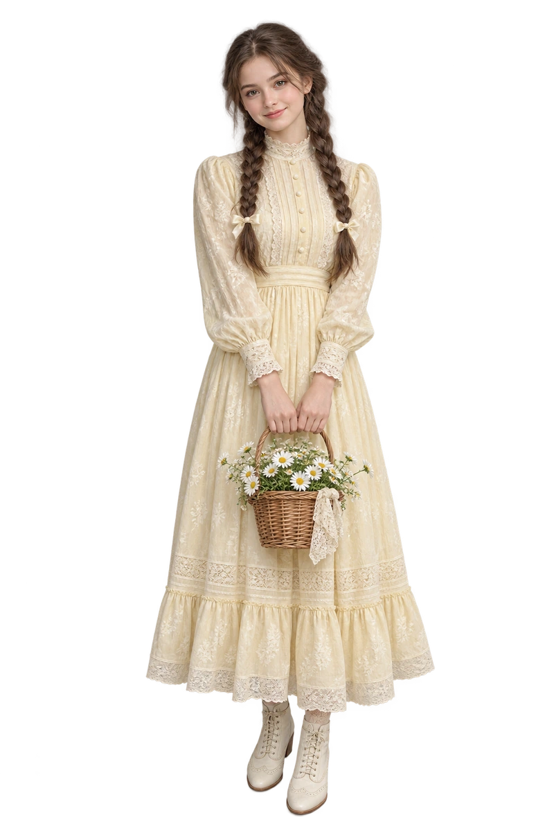 花籠を抱える少女