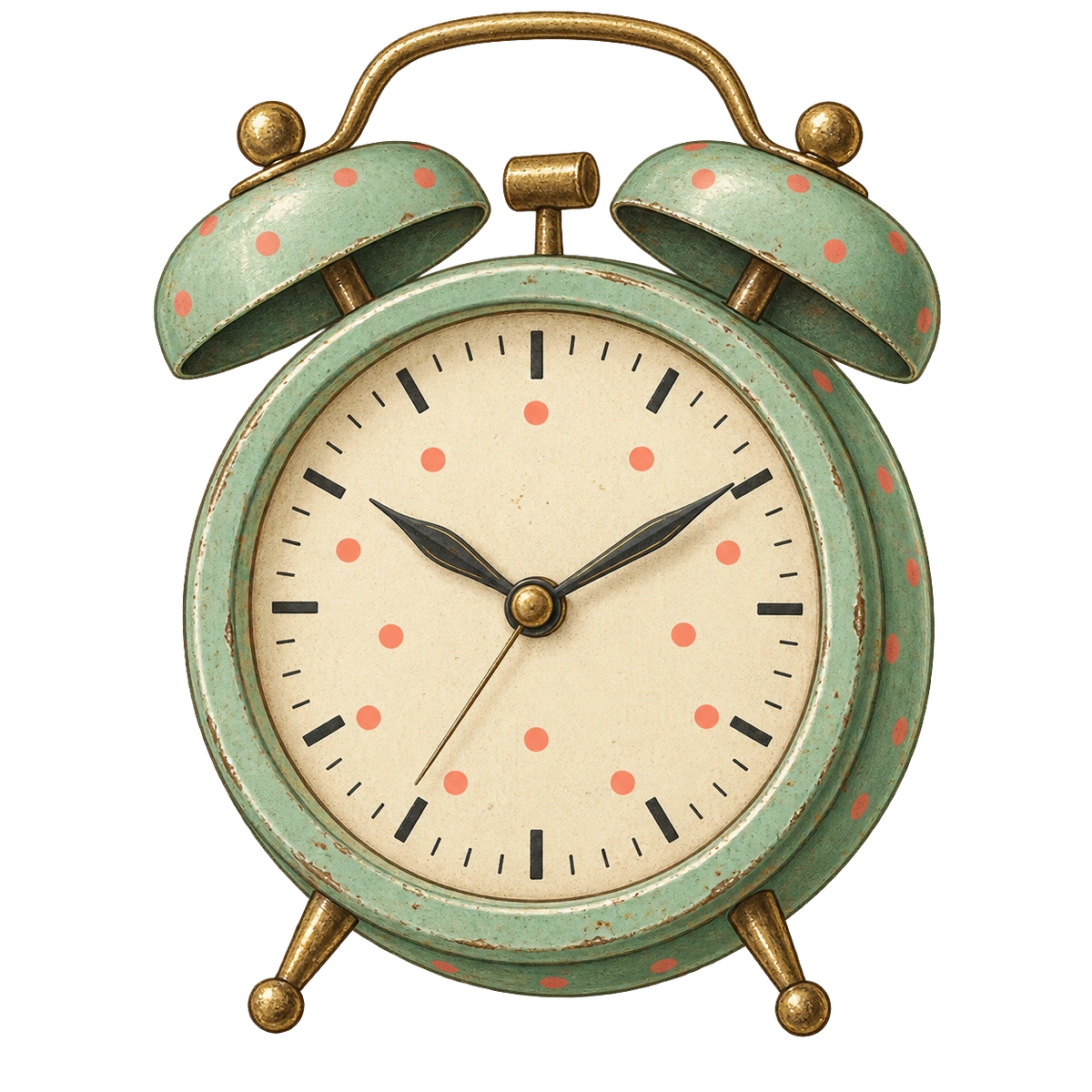 水玉の目覚まし時計