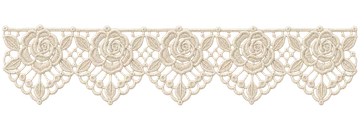 薔薇の横縁レース