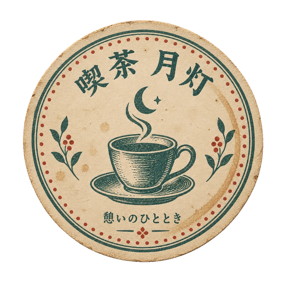喫茶月灯の紙コースターの昭和レトロな紙もの素材